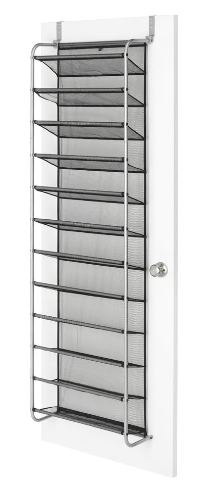 Over-The-Door Shoe Rack, Fits up to 36 Pairs, Space Saving, Mesh Lined, Tear Resistant