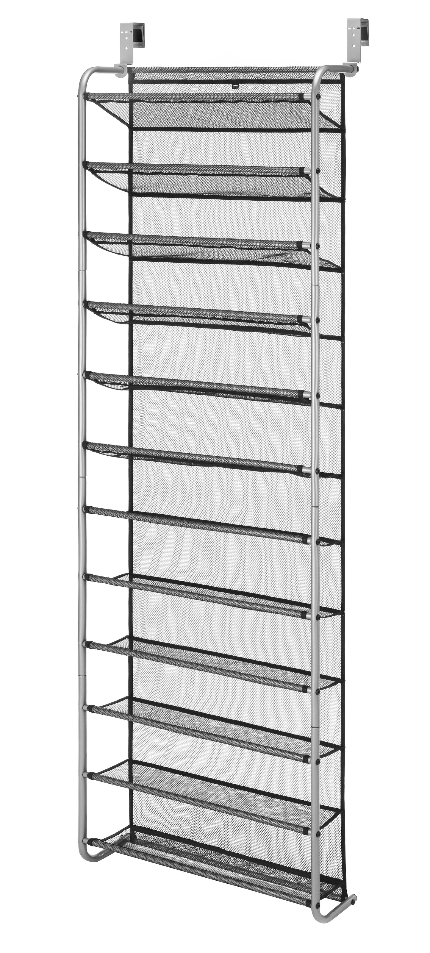 Over-The-Door Shoe Rack, Fits up to 36 Pairs, Space Saving, Mesh Lined, Tear Resistant